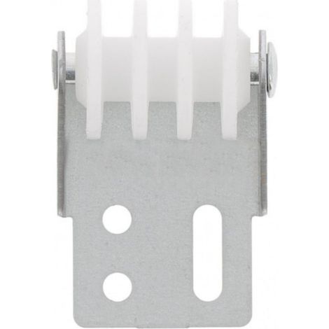 Stahl-Rollladenführung mit aufschraubbarem PVC-Rad, 24 mm dick, 14 mm Achsabstand. Fensterrollo, Auf- und Abrollen, Rollladenkasten, Tischlerei (1/2)