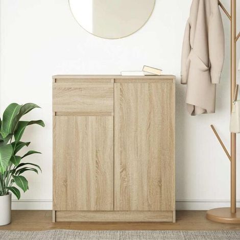 Buffet Bas de Cuisine avec Tiroirs, 71x35x84 cm, Bois d'Ingénierie Couleur Chêne Sonoma, Meuble de Rangement Moderne pour Salon ou Entrée (1/5)