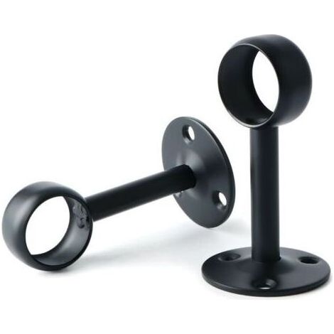 2 Pièces Acier Inoxydable Tringle à Rideau Supports, pour Poteau Tiges de Suspension au Plafond pour Armoire de Rideau de Douche, Dia 32mm (1/5)