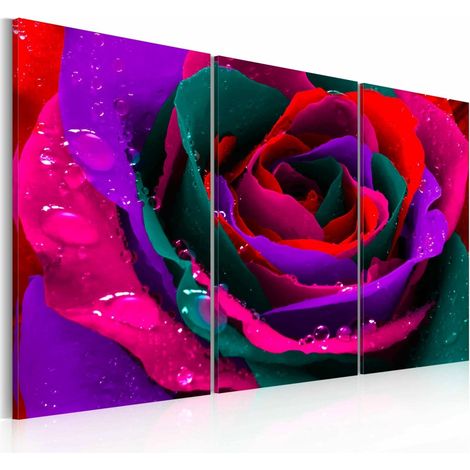 Tableau rose irisée - 120 x 80 cm (1/4)
