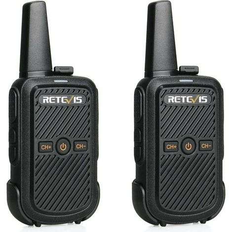 Talkie-Walkie, Rechargeables Talkies Walkies Portable Professionnelle, Son Clair, (Noir, 1 Paire) (1/5)