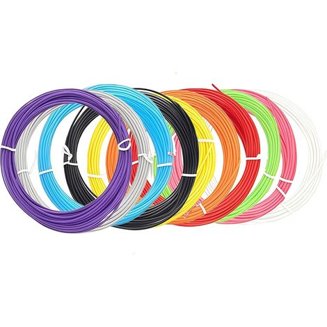 Recharge de Filament PLA pour Stylo 3D - 50 Mètres en 10 Couleurs Vives, Filament 1,75 mm Compatible avec Tous les Stylos 3D, Matériau Écologique et Non Toxique pour Projets Créatifs (1/5)