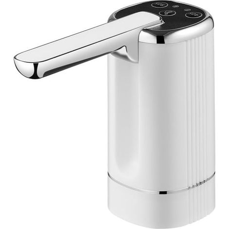 Pompa elettrica pieghevole per bottiglie d'acqua, distributore automatico d'acqua da 1 a 5 galloni, bianca, per casa, ufficio, campeggio e viaggi. (1/5)