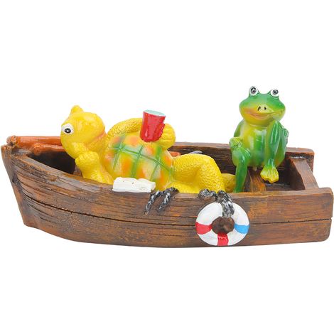 Mignon résine jardin étang flottant tortue et grenouille décoration aquarium ornement artisanat (1/5)