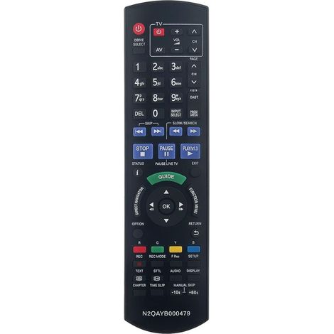 N2QAYB000479 Télécommande Rechange pour Panasonic DVD TV Recorder DMR-XW480 DMRXW480 DMR-XW380 DMR-XW385 DMR-XW390 DMR-XW380GL DMR-XW385GL DMR-XW390GL DMRXW380 DMRXW385 (1/5)
