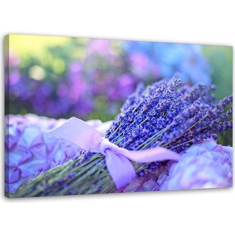 Tableau sur toile Fleurs de lavande Nature 100x70 (1/5)