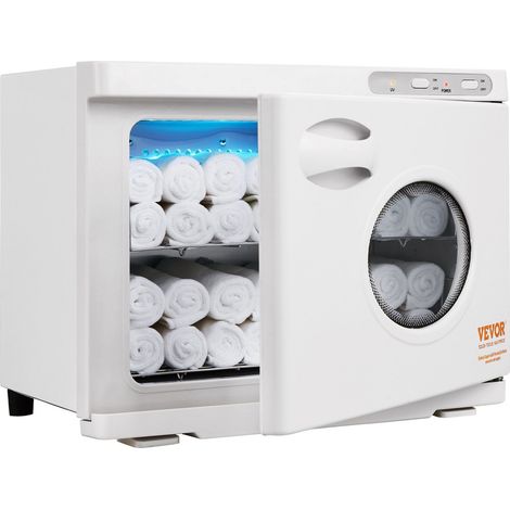 Chauffe-serviettes 23L grande capacité fenêtre transparente, 2 étagères acier inoxydable, chauffe 50-60 serviettes, spa et salon (1/5)