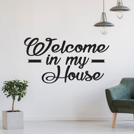 Sticker Mural - Welcome - 217x403 cm - Noir (1/3)