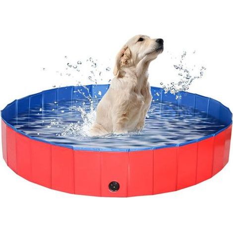 Piscine pour Chien de 80 x 30 cm, Pliable pour Animal Domestique, Grande Piscine en PVC (1/5)