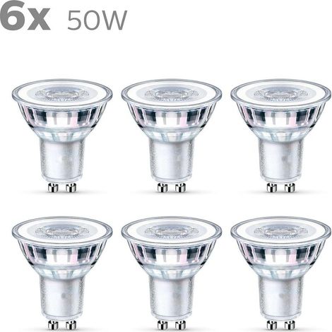 LED classic, Ampoule équivalent 50 W, GU10, Lot de 6, Blanc Chaud (2700 Kelvin), 355 Lumens, Réflecteur (1/5)