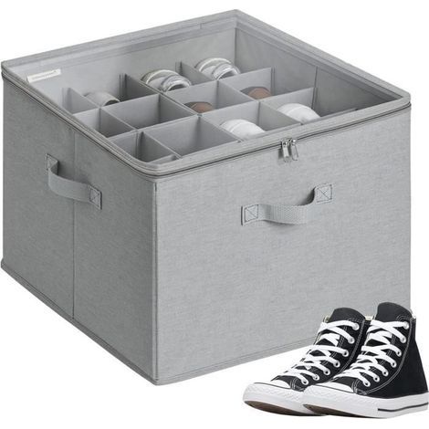 Schuhaufbewahrungsbox - Unbekanntes Modell - Grau - Verstärkter Karton - 14 Paar (1/4)