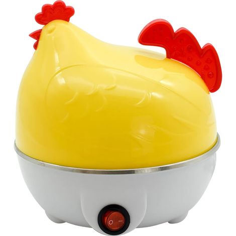 Cuiseur À Oeufs - Cuiseur Électrique Pour Micro-ondes - Pour Oeufs Durs Moelleux Et Poachés - Capacité 7 Oeufs - Jaune Et Blanc (1/5)
