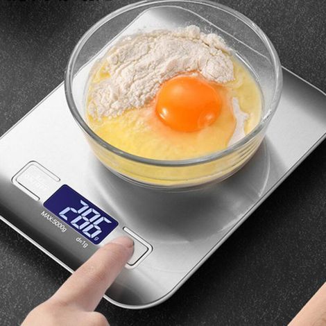 Balance Électronique - 5 Kg - Précision 0,1 G - En Acier Inoxydable - Pour Cuisine Domestique et Commerciale - 1 Pièce (1/4)