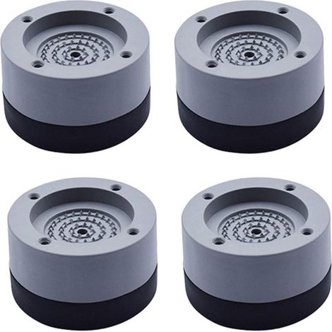 JSSEVN - Washing Machine Foot Pads, Universal Vibration Dampener 3.5CM, Anti-Slip Anti-Vibration Rubber Mats, Silent Feet for Washer and Dryer (Grey) (1/5)