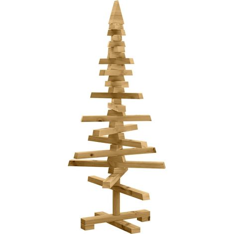 Árbol de Navidad de madera Marrón 90 cm Madera maciza de pino vidaXL