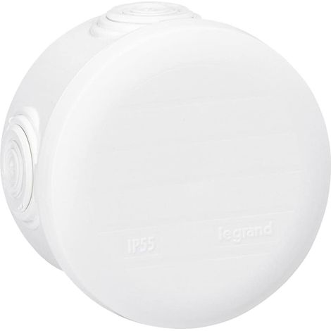 1 Boîte de dérivation ronde, Ø70 mm, épaisseur 45 mm, IP55, plastique sans halogène, intérieur extérieur