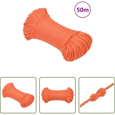 Seil - Arbeitsseil Orange 3 mm 50 m Polypropylen (1/5)