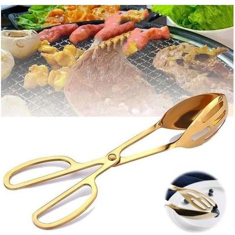 Pince de Cuisine.Pince à Barbecue Anti-brûlure.Pinces alimentaires.Pince de Service.Pince à Griller en inox.pour Pâtisseries.Gâteaux (1/4)