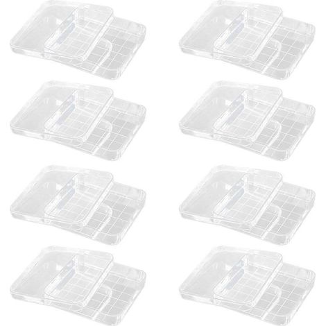 Lot de 10 boîtes de Petri stériles en plastique jetables avec couvercles pour la culture bactérienne, destinées aux scientifiques scolaires.-10X10CM