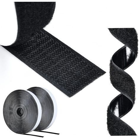 Scratch Autocollant Double Face,5m Bande Scratch Adhésif Bande Agrippantes Adhésives Autocollant,30mm Adhésives puissant Hook Loop Rubans pour Ménage,Bricolage Et l'artisanat (1/5)