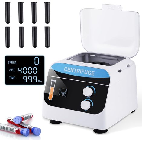 Centrifugeuse de Laboratoire 20mlx8 0-4000 tr/min 0-999 Min  Centrifugeuse de Paillasse Électrique Centrifugeuse à Basse Vitesse 1920xg Compatible avec les Tubes Centrifuger de 5/7/10ml (1/5)