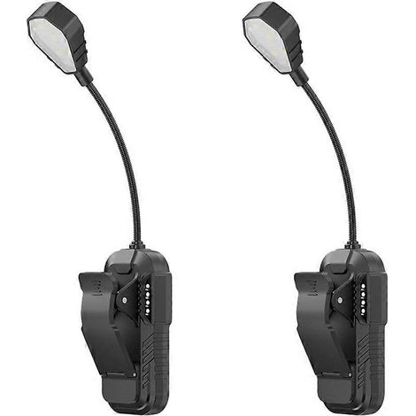 2 pièces clip sur lumière rechargeable lampe de lecture avec Motion capteur résistant à l eau Desk lampe pour Reading (1/5)