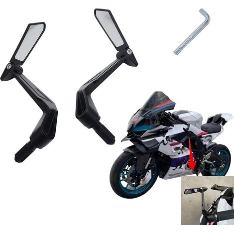 2x Motorrad Lenkerendspiegel Universal E-geprüft Blendschutz Weitwinkel (1/5)