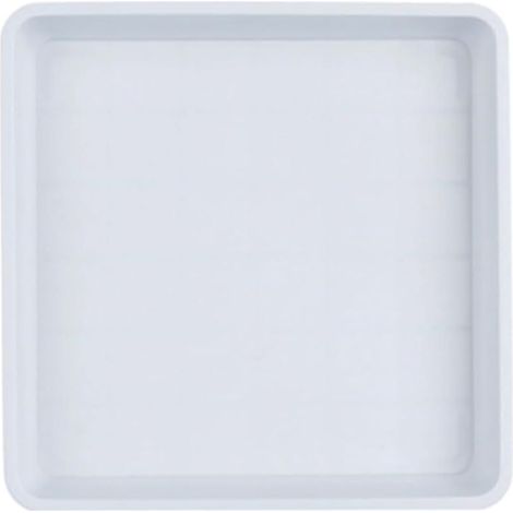 Plateau pour plantes carrées en blanc avec soucoupe Pot de fleurs pour plantes grasses en pot avec bac d’égouttement pour patio, jardin, véranda, serre (18 mm / 7,1 pouces) (1/5)