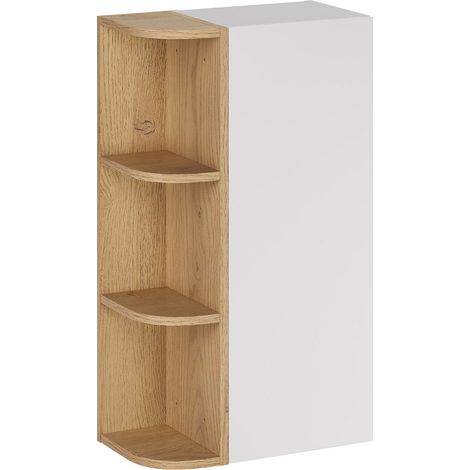 Armoire murale 3 niches arrondies Oria Blanc mat (1/5)