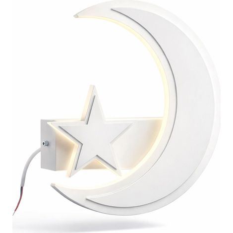 Applique LED da Parete Luna e Stella, 11W, 3 Colori, Design Moderno (1/5)