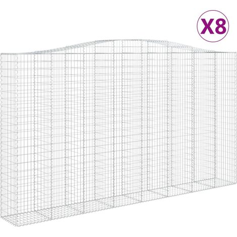 Maison Exclusive - Gabionen mit Hochbogen 8 Stk. 400x50x220/240cm