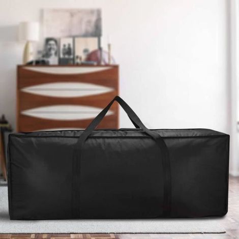 Waterproof 210D Oxford storage cover for outdoor furniture cushions.