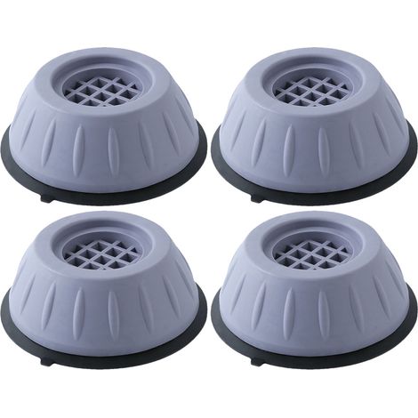 4-teiliges universelles Anti-Rutsch- und Antivibrations-Stützset für Waschmaschine und Kühlschrank, Grau (1/5)