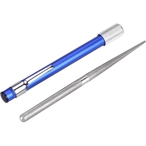 Pierre à aiguiser multifonctionnelle en forme de stylo, affûteur de couteaux diamanté pour cuisine extérieure (1/5)
