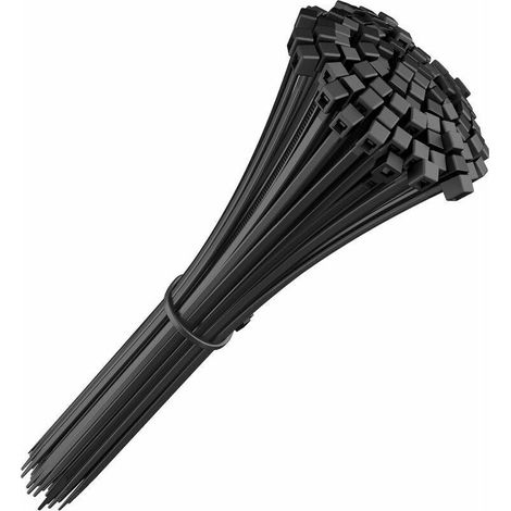 Enowelir Collier de Serrage 250 mm x 2,5 mm, Attache Câble, Serre Câbles Nylon, Colliers Serre-Cable 250mm, Noir, Lot de 200 Pièces (1/4)