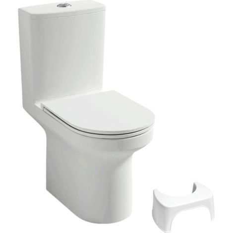WC au sol sans bride JACOB DELAFON Elite + tabouret physiologique blanc