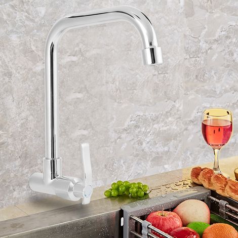 Haushalts-Küchenwasserhahn G1/2 Zoll, einteilig, Kaltwasser, Wandmontage (ohne Schlauch) (1/5)