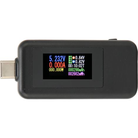 Jeffergarden Testeur USB, détection en temps réel, écran IPS HD, haute précision, mise hors tension, stockage, tension (1/4)