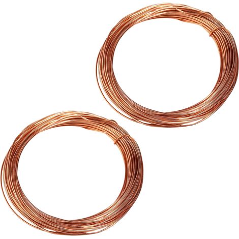 Fil Aluminium Artisanal - 0.6 mm - 20 m - Pour Modélisme Bonsaï Bijouterie Floristerie Sculpture Tissage - Champagne Or (1/5)