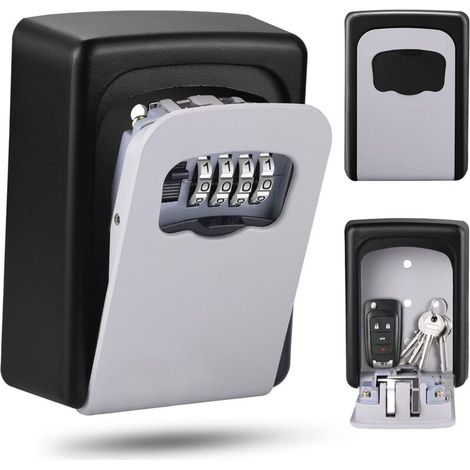 High-security police Safe Key Wall-Mounted 4-Digit Key Box Combination Lock for storing keys (1/5)