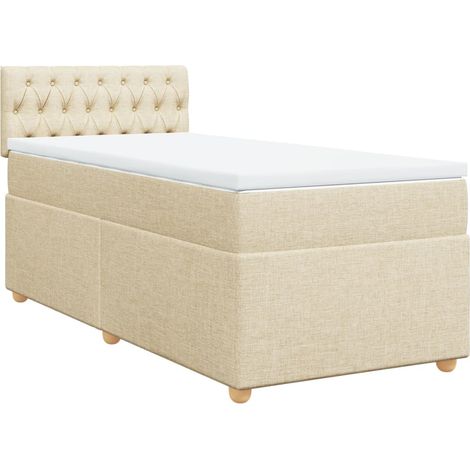 Maison Exclusive - Boxspringbett mit Matratze Creme 100x200 cm St