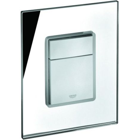 Abdeckplatte 42369 mit Drucktaste spiegelglas (1/3)