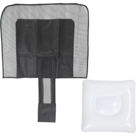 Rampe de sauvegarde des animaux de piscine et attrape-feuilles 2 en 1, Design en tissu , écumoire de natation, noir (1/5)
