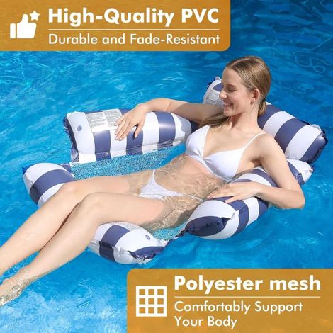 Fauteuil gonflable piscine blanc 104x104 cm, siège flottant pour piscine et vacances - Jeux - Jouets