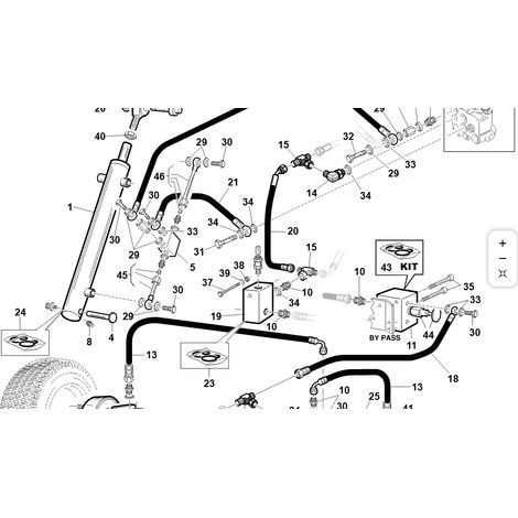 CILINDRO SOLLEVATORE CESTO ORIGINALE KUBOTA GIANNI FERRARI 92001000013