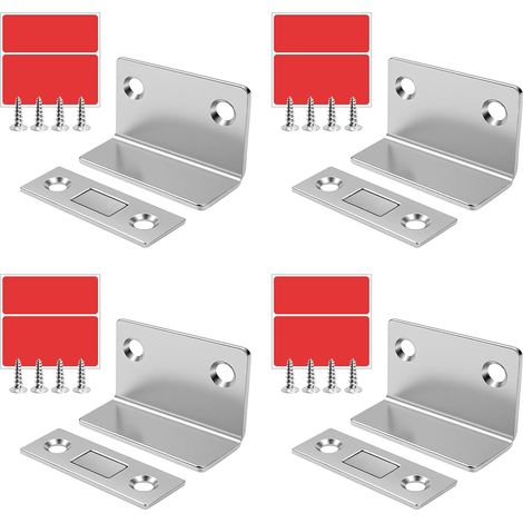 Lot de 4 Aimant Porte Placard,Aimant Adhésif de Porte pour Tiroir (1/5)