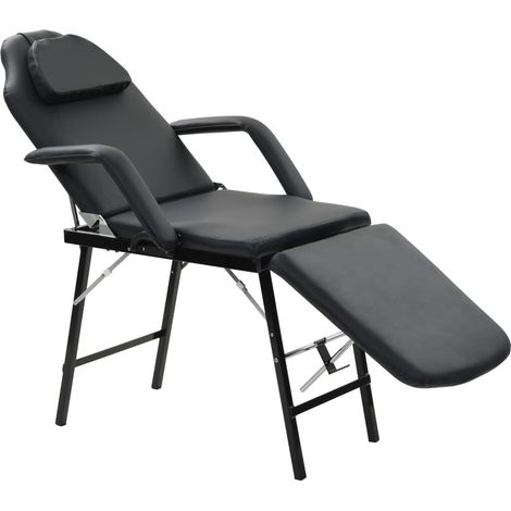 Fauteuil de massage-Chaise de relaxation-Fauteuil Relax pour traitement facial Simili-cuir Noir 817650 (1/5)