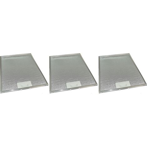 3 x Universal Cooker Hood Metal Grease Filter  283mm x 380mm (1/2)