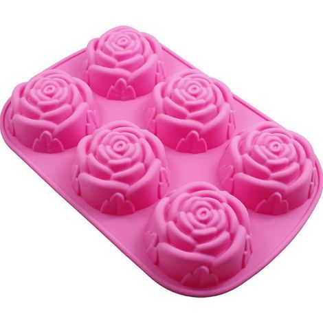 Moule à 6 cavités en silicone multifonctionnel, moule à gâteau, moule à chocolat, moule à savon artisanal DIY, moule à savon en silicone, vous pouvez faire votre propre muffin pudding, etc. (1/5)