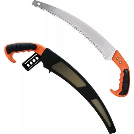 Segaccio manuale tripla affilatura 330mm potatura giardinaggio pota curvo acciaio temperato 573d